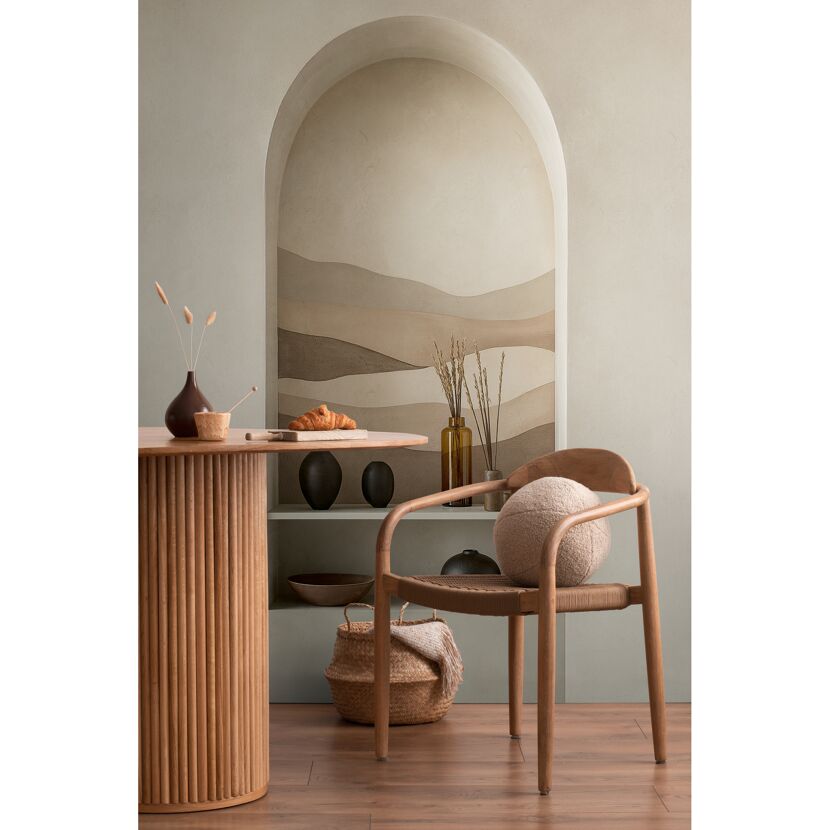 Vliestapete 'CosmoLiving by Cosmopolitan' Clay Mirage Rundbogen Landschaft beige 3-teilig 1,59 x 2,8 m