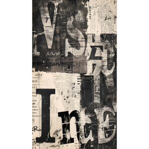 Vliestapete 'CosmoLiving by Cosmopolitan' Newspaper beige/schwarz 3-teilig 1,59 x 2,8 m