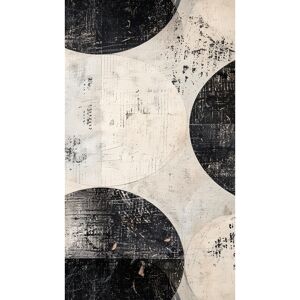 Vliestapete 'CosmoLiving by Cosmopolitan' Circles geometrische Formen beige/schwarz 3-teilig 1,59x2,8 m