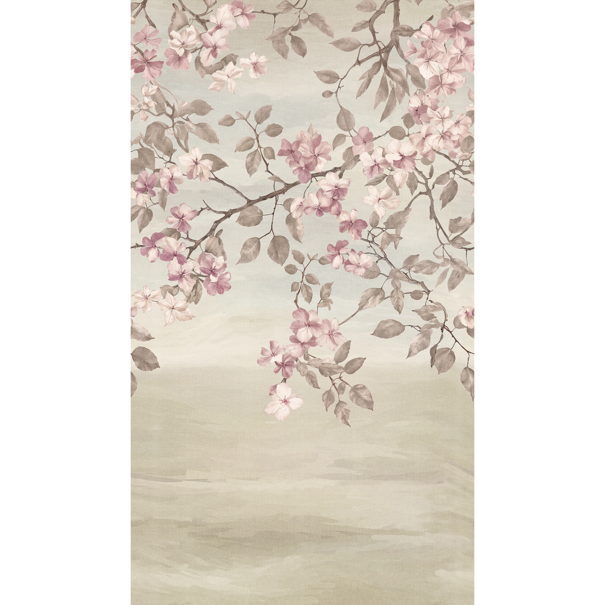 Vliestapete 'CosmoLiving by Cosmopolitan' Suspending Spring Kirschblüten rosa 3-teilig 1,59 x 2,8 m