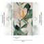 Vliestapete 'CosmoLiving by Cosmopolitan' Lush Blossom Blüte grün/rosa 3-teilig 1,59 x 2,8 m