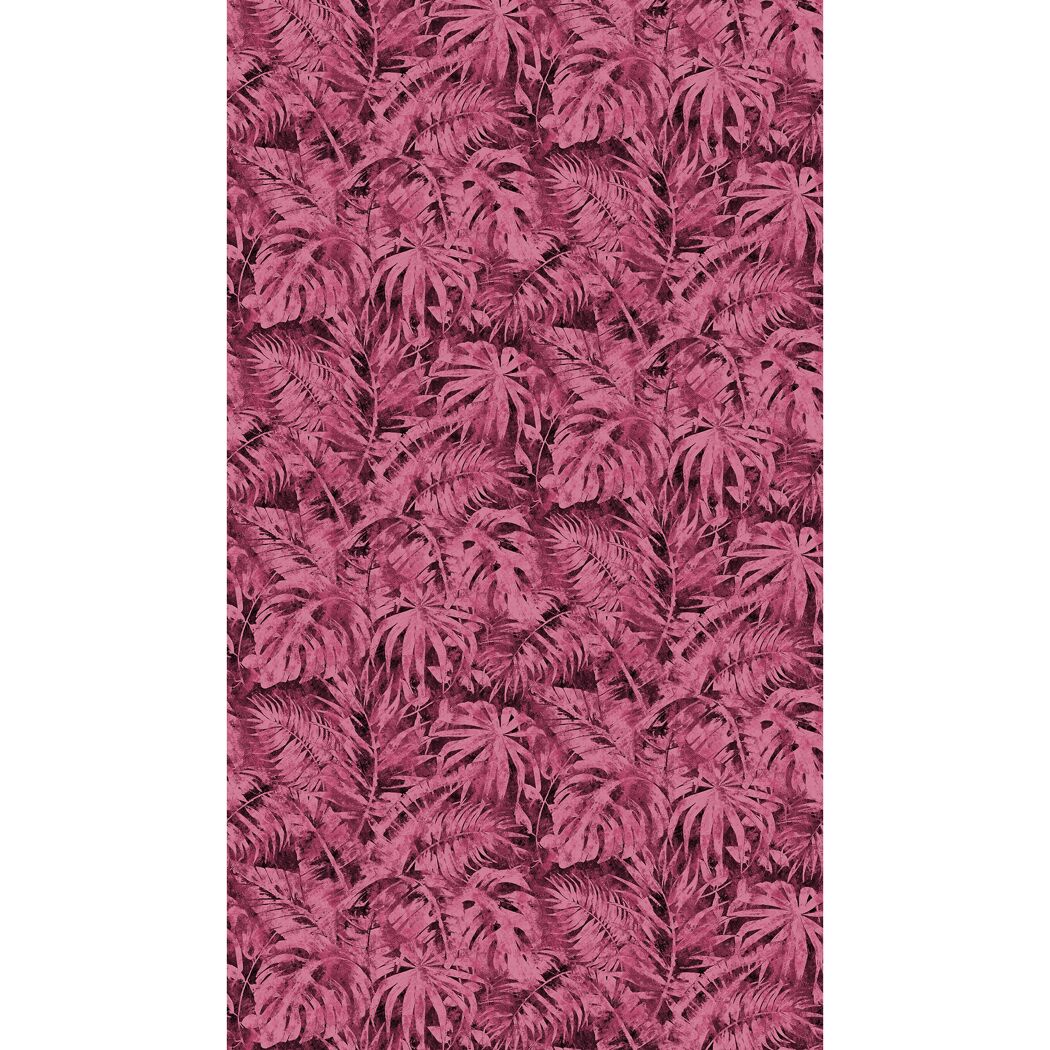 Vliestapete 'CosmoLiving by Cosmopolitan' Palma Magenta Palmenblätter pink 3-teilig 1,59 x 2,8 m