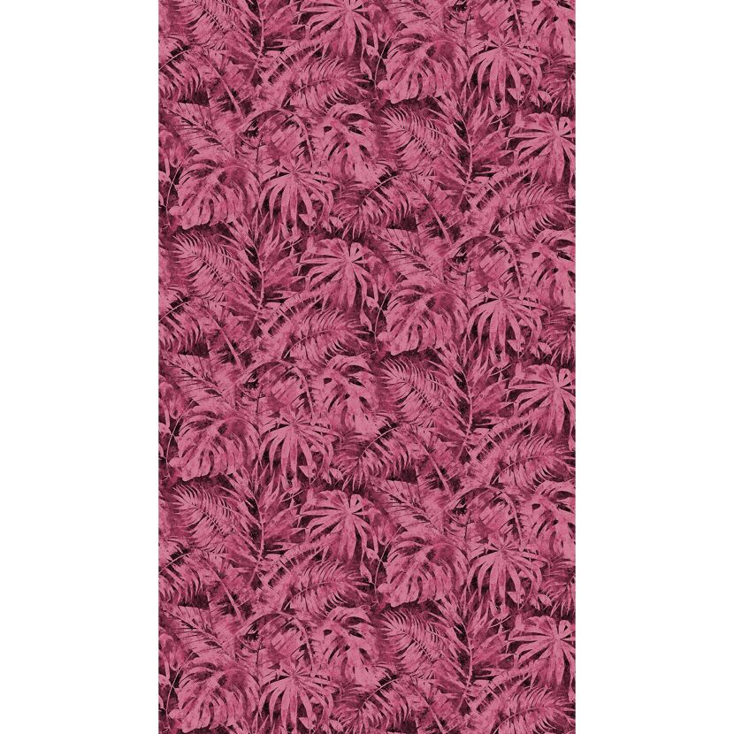 Vliestapete 'CosmoLiving by Cosmopolitan' Palma Magenta Palmenblätter pink 3-teilig 1,59 x 2,8 m