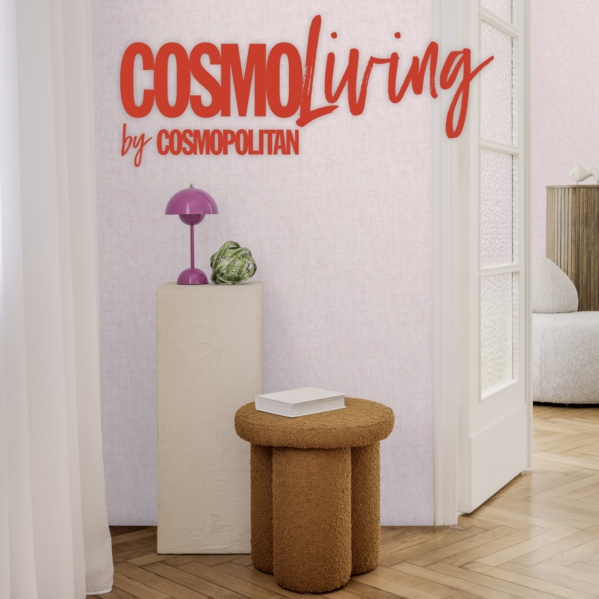 Vliestapete 'CosmoLiving by Cosmopolitan' Uni rosa 10,05 x 0,53 m