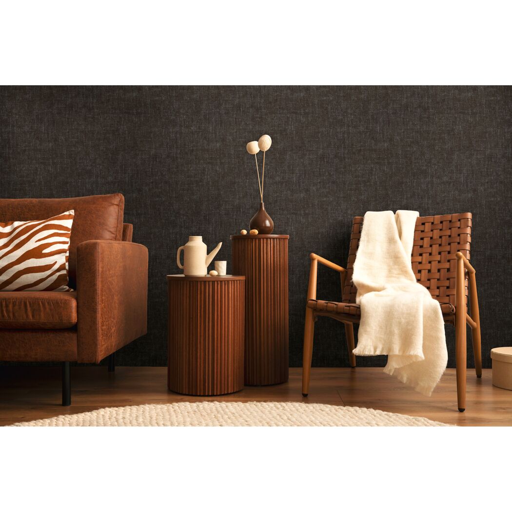 Vliestapete 'CosmoLiving by Cosmopolitan' Uni schwarz 10,05 x 0,53 m