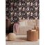 Vliestapete 'CosmoLiving by Cosmopolitan' Blüten schwarz 10,05 x 0,53 m