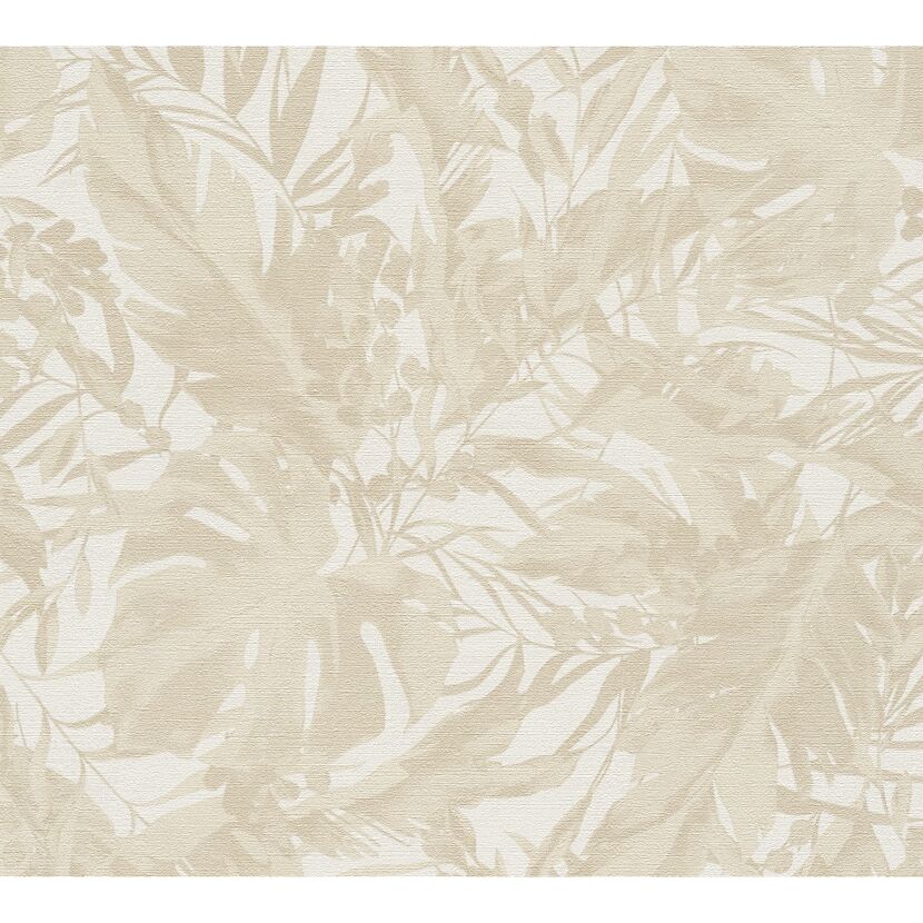 Vliestapete 'CosmoLiving by Cosmopolitan' Dschungel weiß/beige 10,05 x 0,53 m