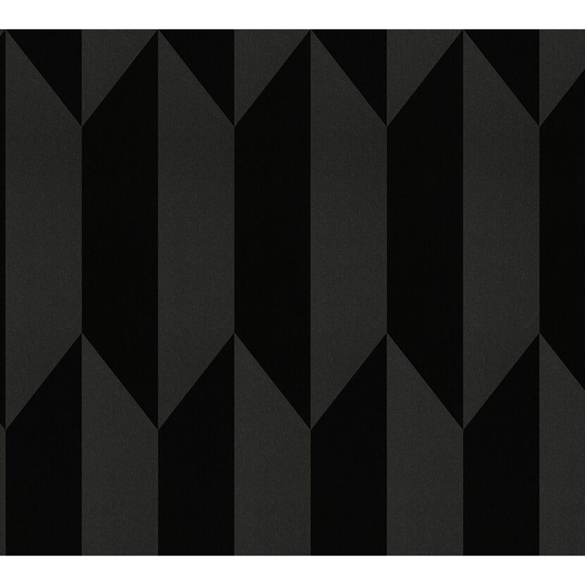 Vliestapete 'CosmoLiving by Cosmopolitan' Grafik Raute schwarz 10,05 x 0,53 m