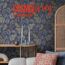 Vliestapete 'CosmoLiving by Cosmopolitan' Palmenblätter blau 10,05 x 0,53 m