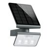 Anthrazitfarbene Solarleuchte mit Solarpanel und Bewegungsmelder