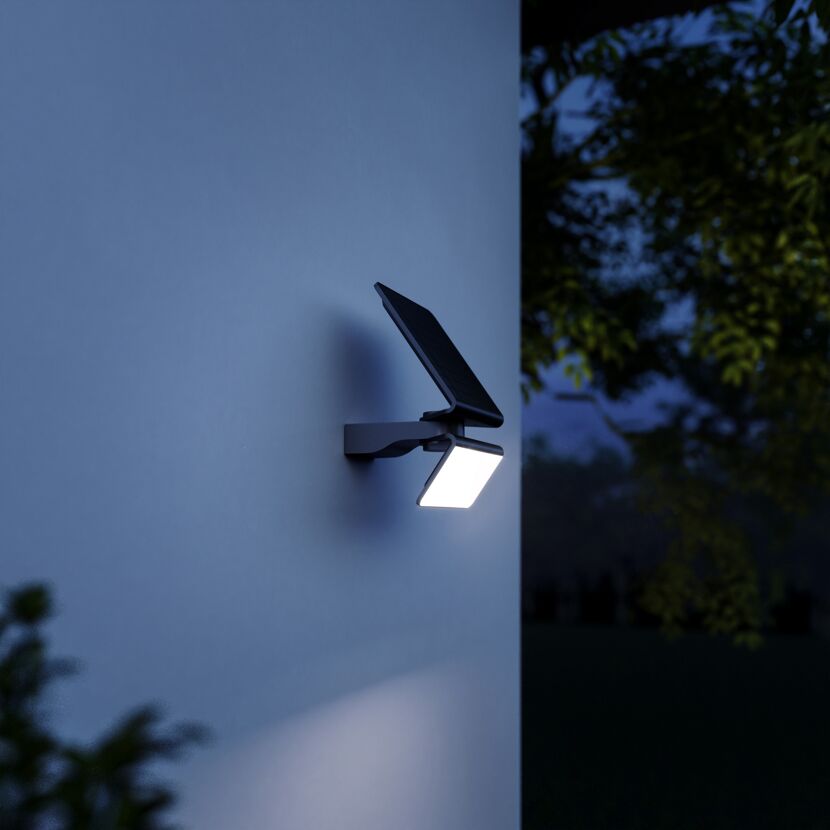 Solarleuchte 'Xsolar L-S ONE' anthrazit mit Bewegungsmelder