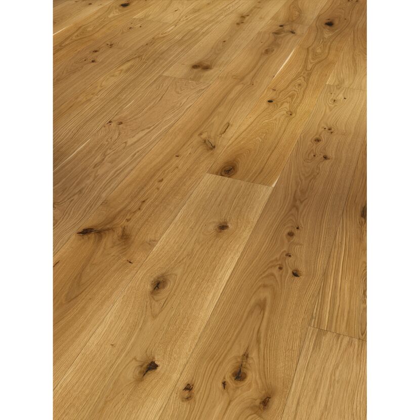 Parkett 'Basic 11-5' Eiche Rustikal gebürstet naturgeölt 11,5 mm