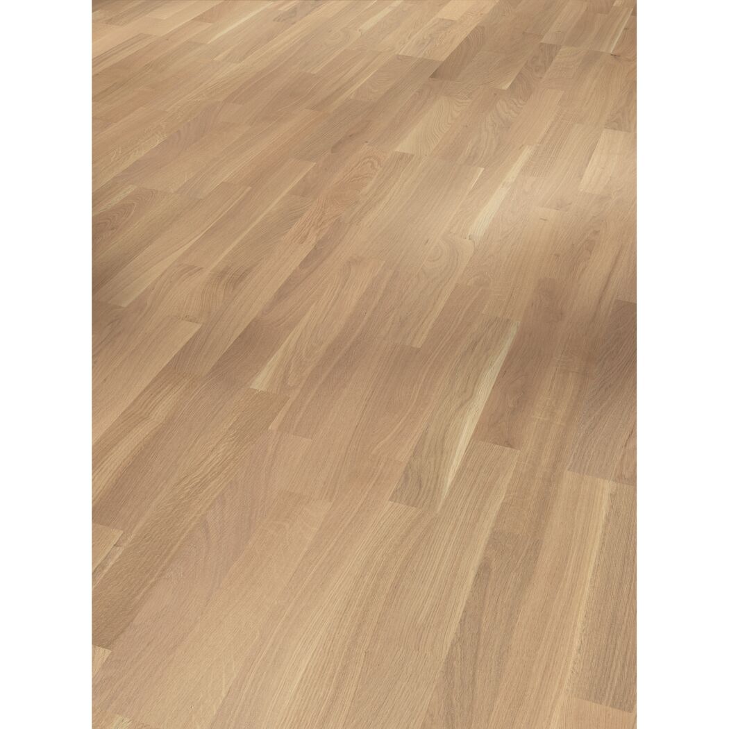 Parkett 'Basic 11-5' Eiche Rustikal hell lackversiegelt 11,5 mm