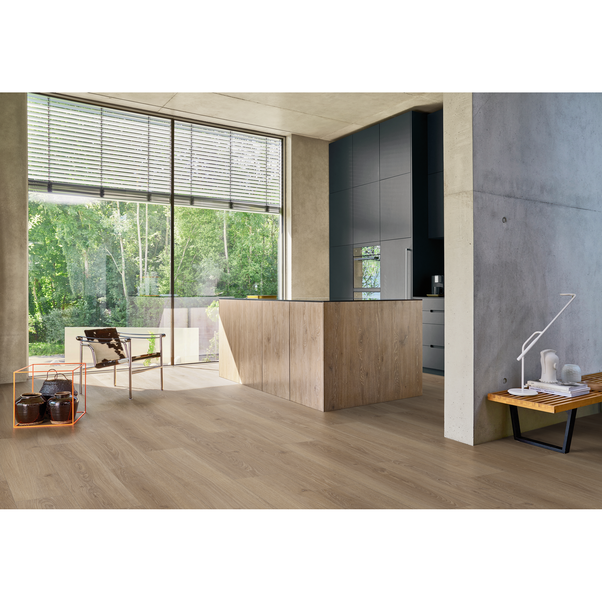 Laminat 'Basic 600' Eiche Studioline macchiato 8 mm