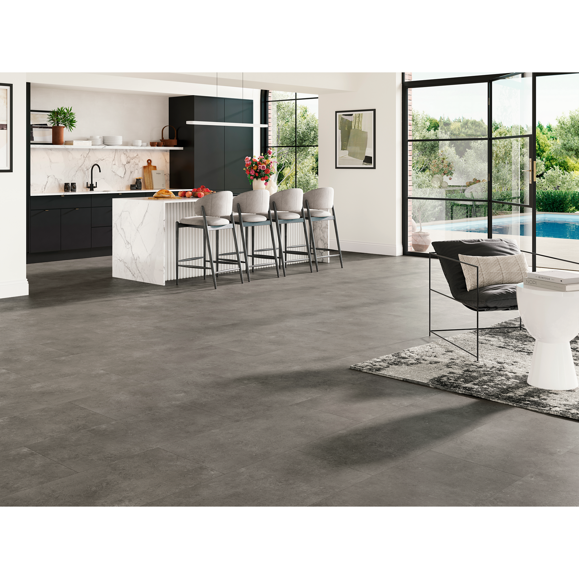 Designboden 'Basic 5.3' Stein Trafalgar dunkelgrau 5,3 mm