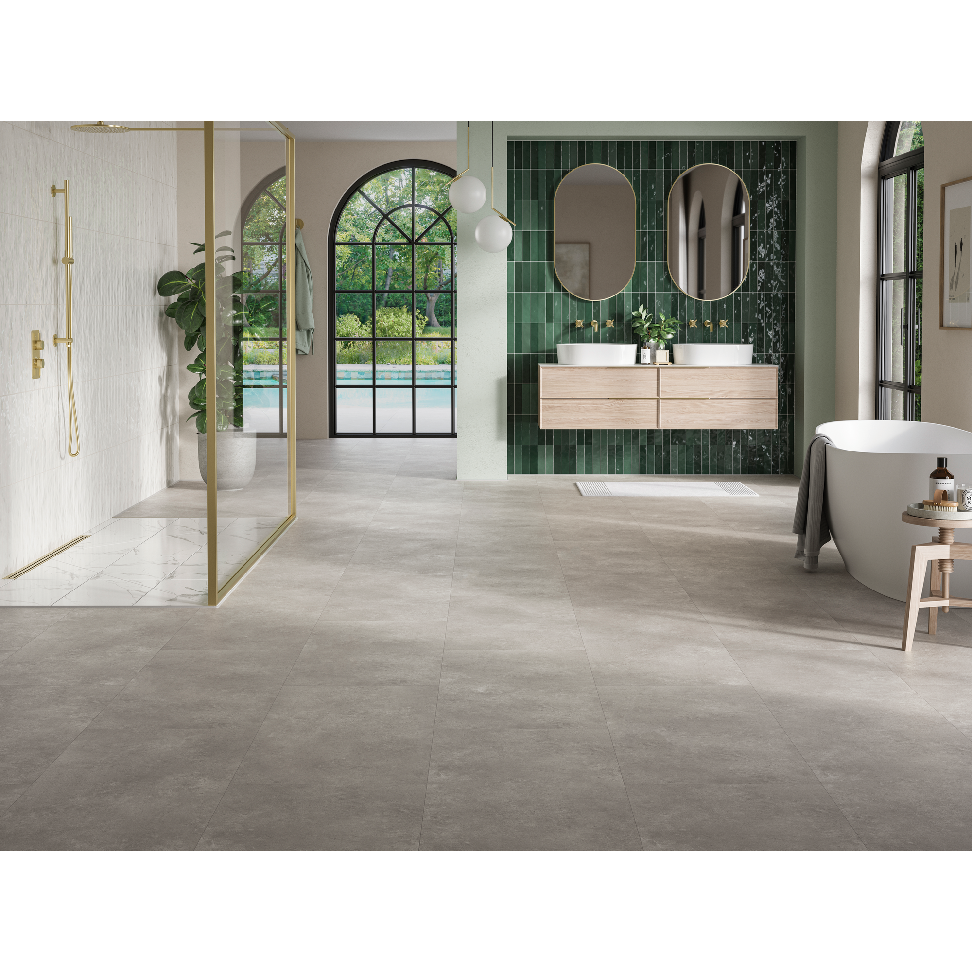 Designboden 'Basic 5.3' Stein hellgrau 5,3 mm