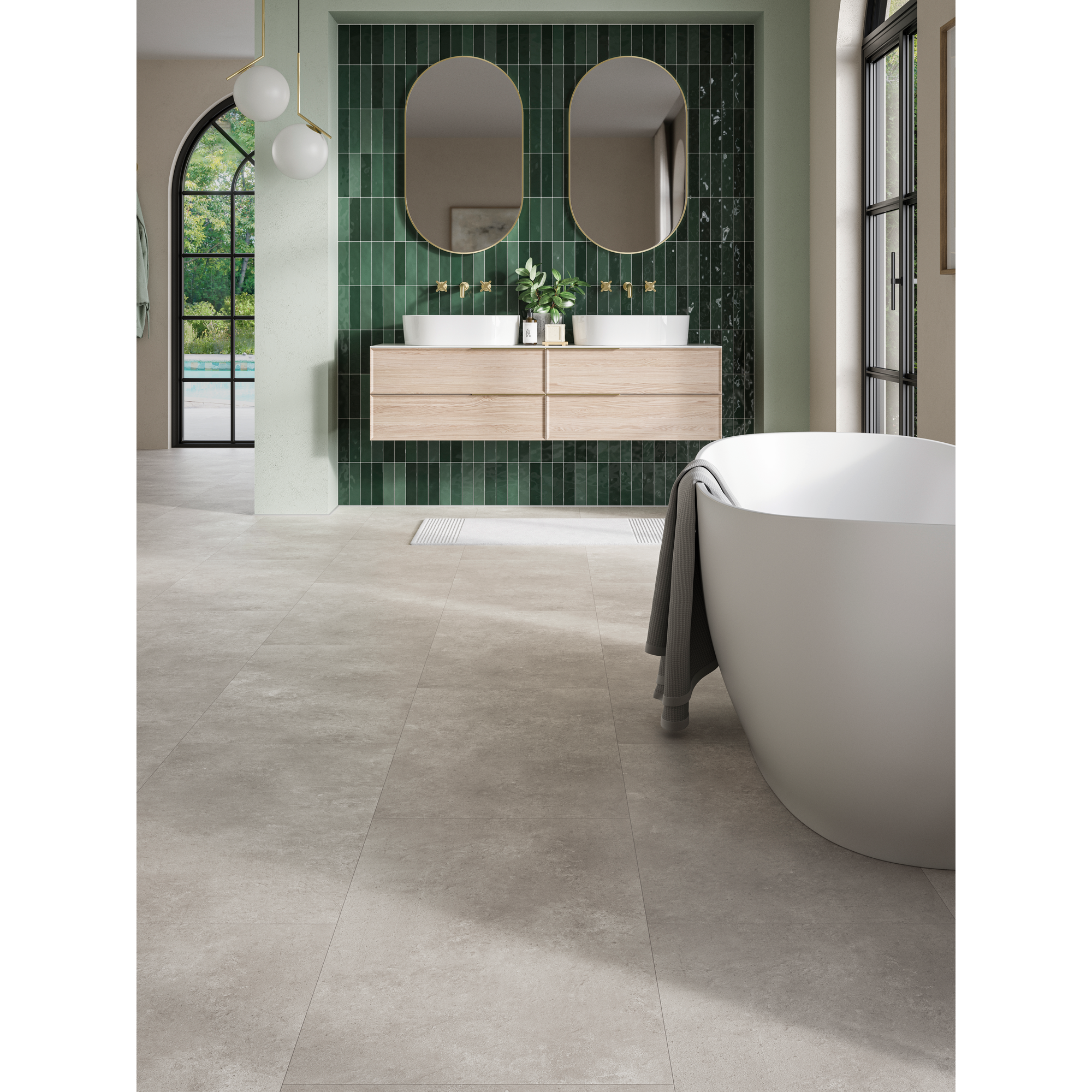 Designboden 'Basic 5.3' Stein hellgrau 5,3 mm