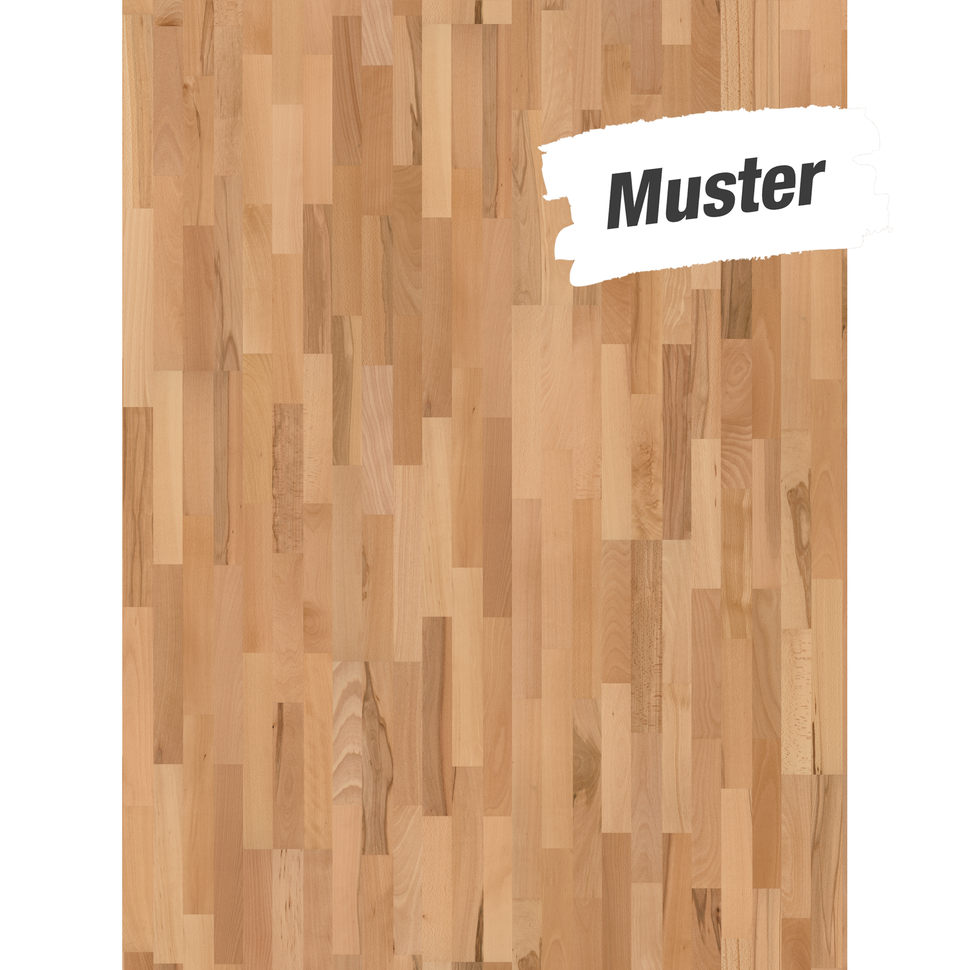 Handmuster zum Parkett 'Basic 11-5' Buche Rustikal lackversiegelt matt 11,5 mm