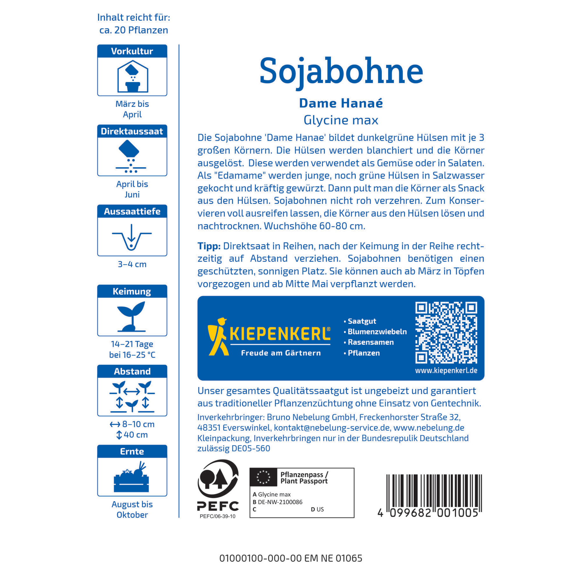 Sojabohne 'Dame Hanaé'