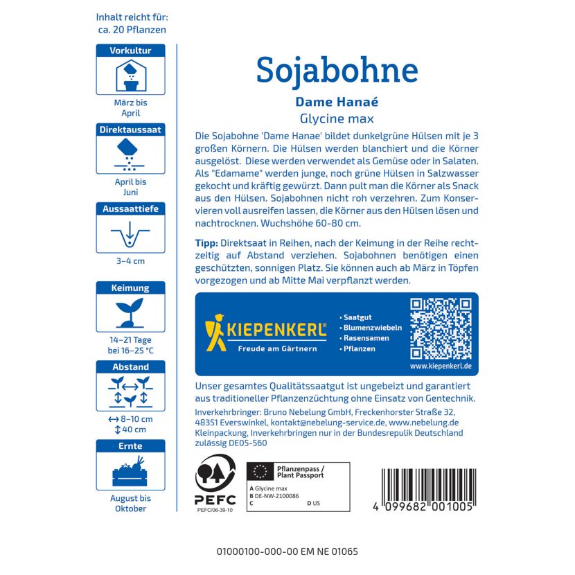 Sojabohne 'Dame Hanaé'