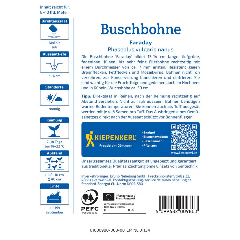 Buschbohne 'Faraday'