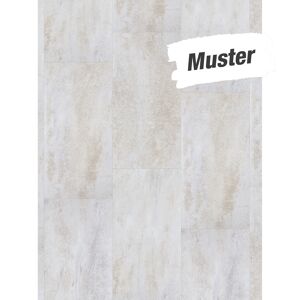 Handmuster zum Designboden 'Basic 5.3' Stein Dolomit weiß 5,3 mm