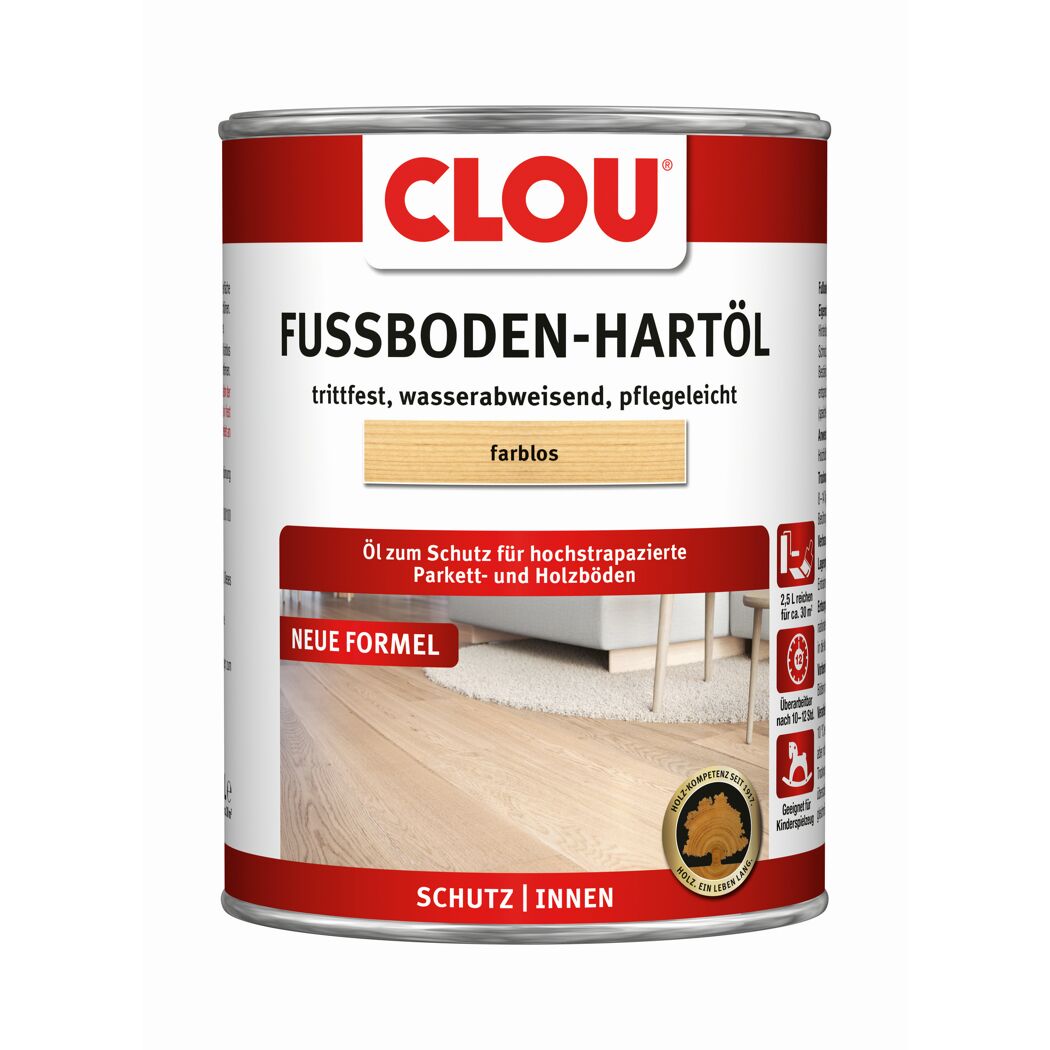 Fußboden-Hartöl farblos 2,5 l