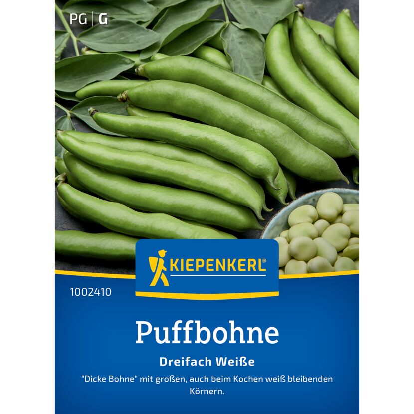 Puffbohne 'Dreifach Weiße'