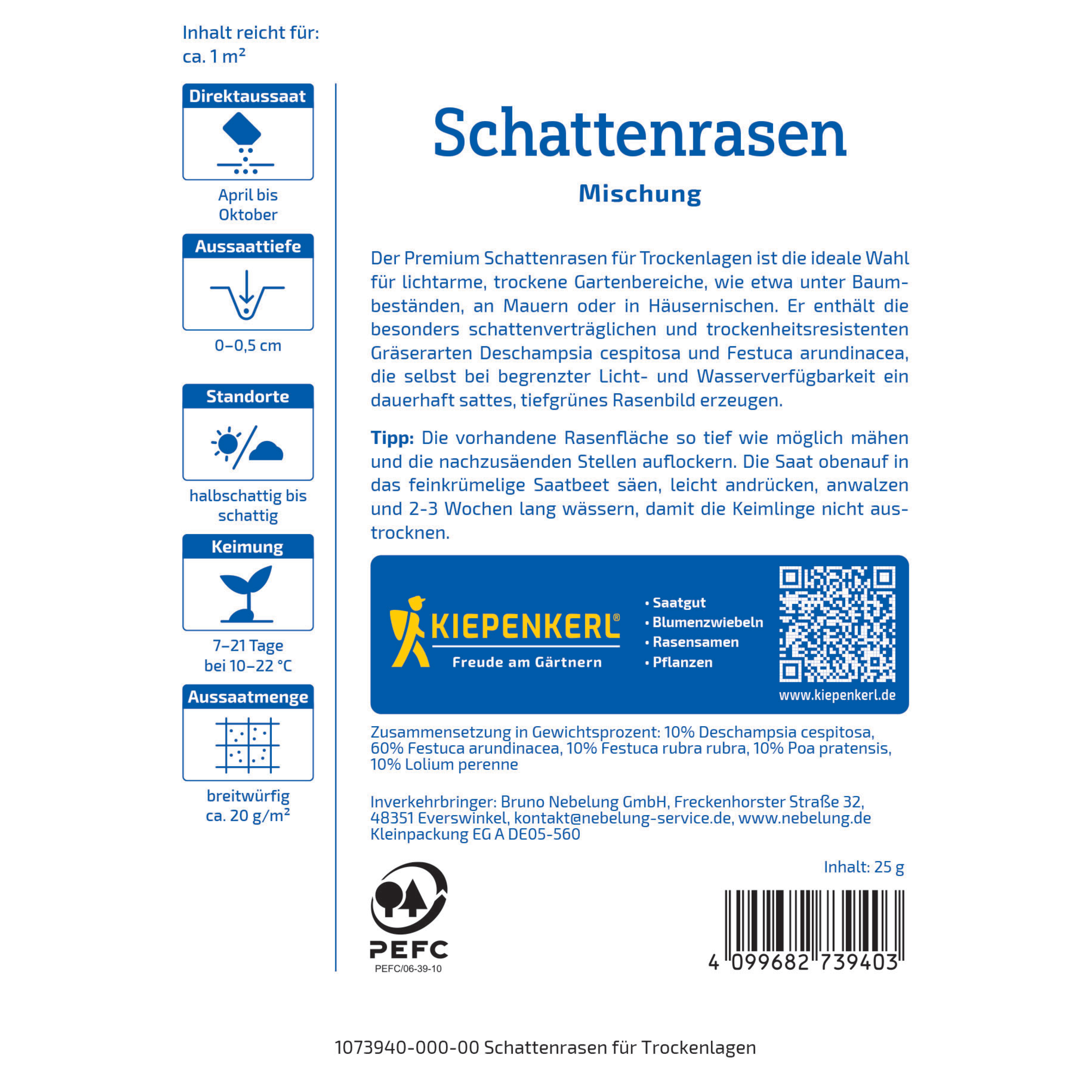 Schattenrasen 'Profi-Line Premium' trocken 25 g