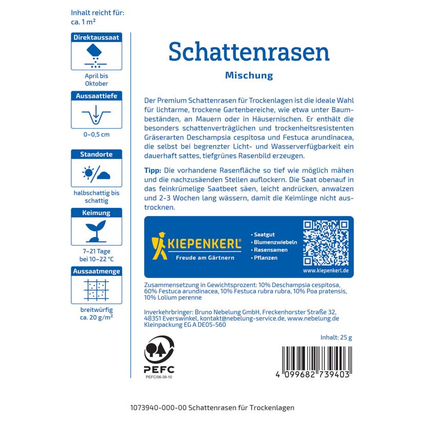 Schattenrasen 'Profi-Line Premium' trocken 25 g