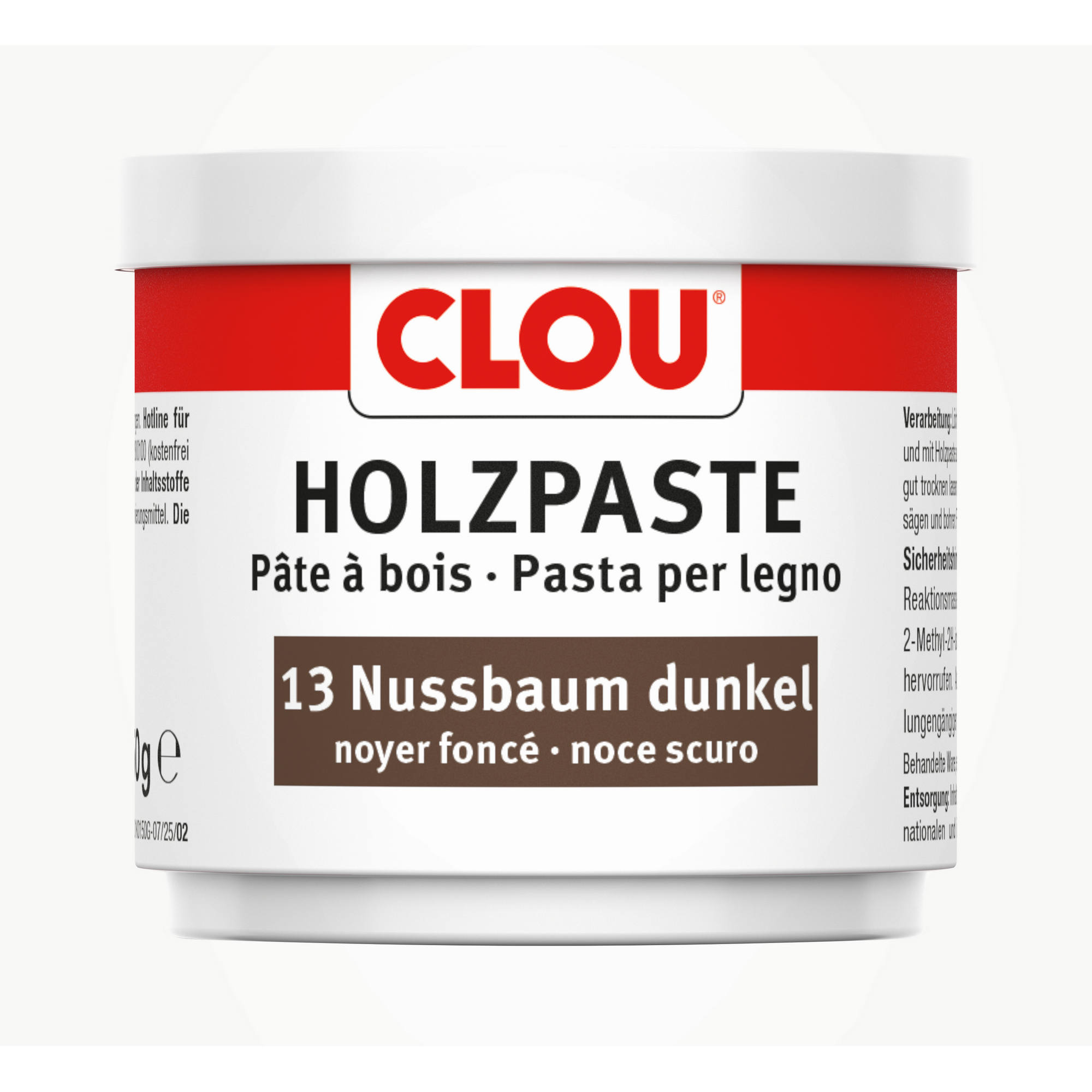 Holzpaste nussbaumfarben dunkel 150 g