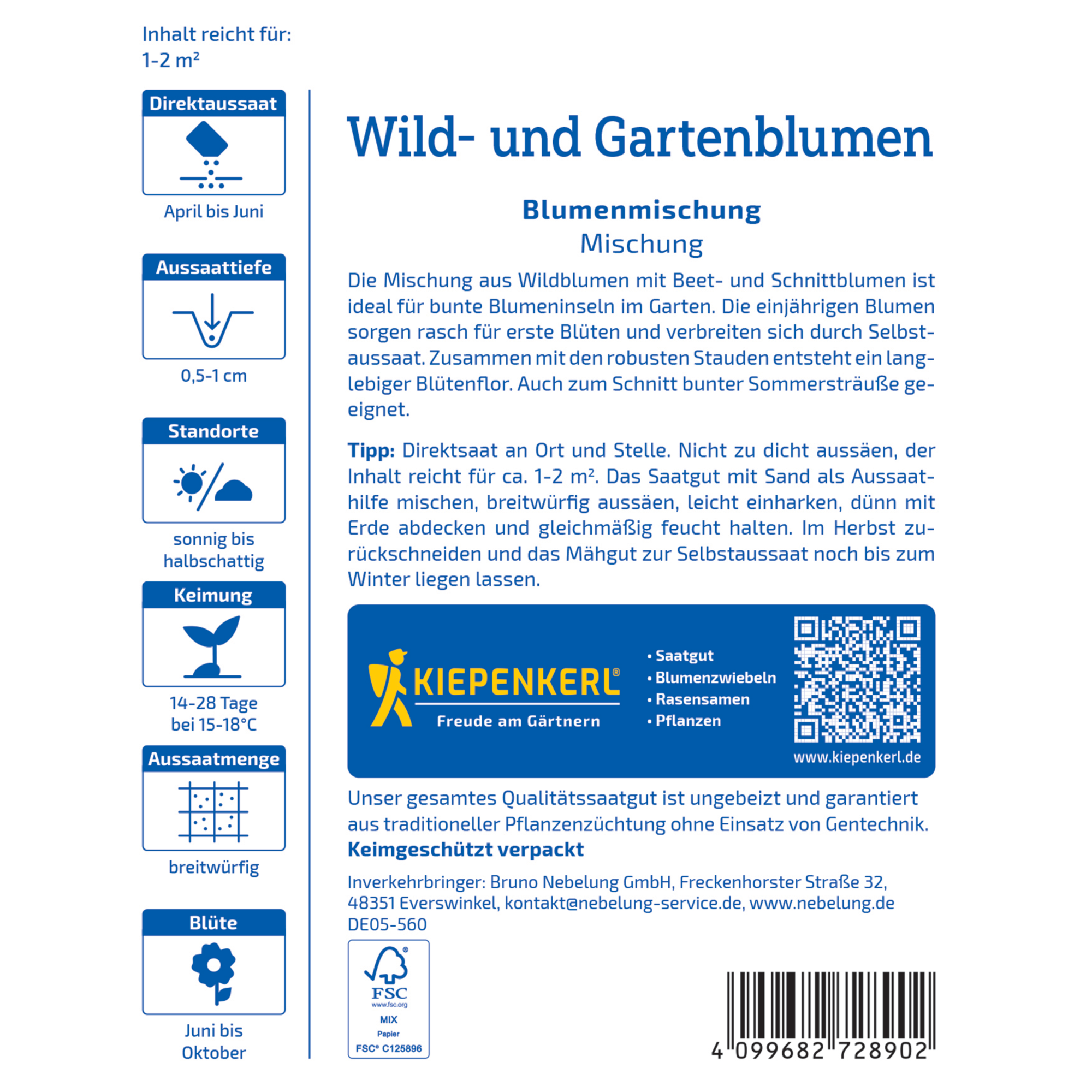 Blumenmischung 'Wild und Gartenblumen'