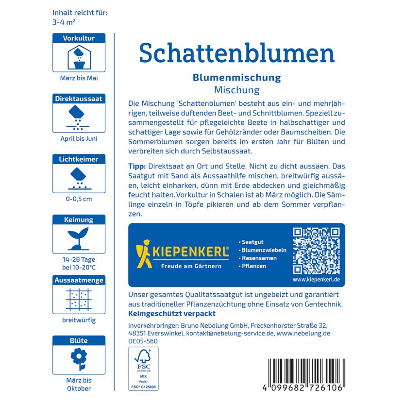 Blumenmischung 'Schattenblumen'