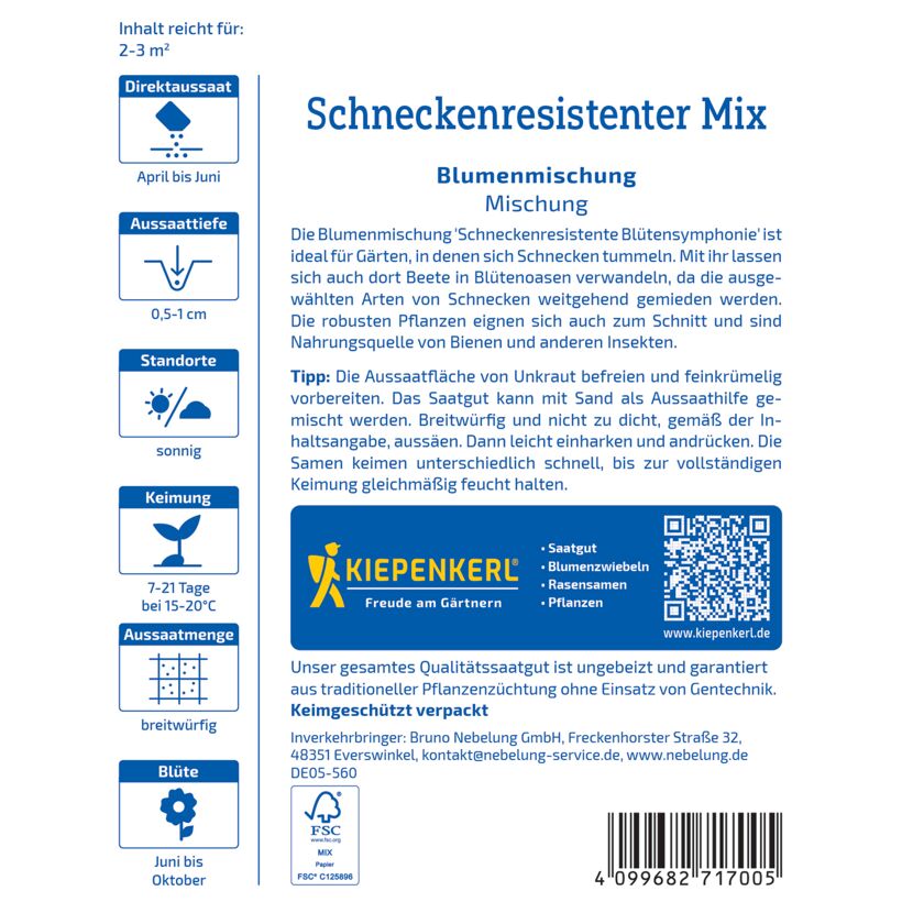 Blumenmischung  'Schneckenresistenter Mix'