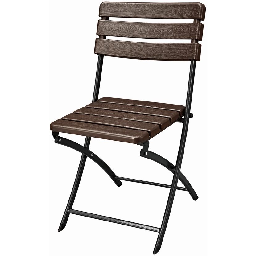 Gartenstuhlset 'Tabora' klappbar Stahl braun/schwarz 2 Stück
