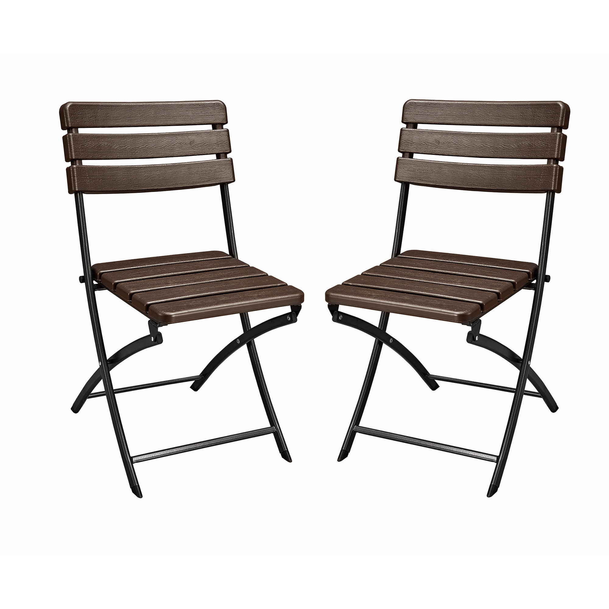 Gartenstuhlset 'Tabora' klappbar Stahl braun/schwarz 2 Stück