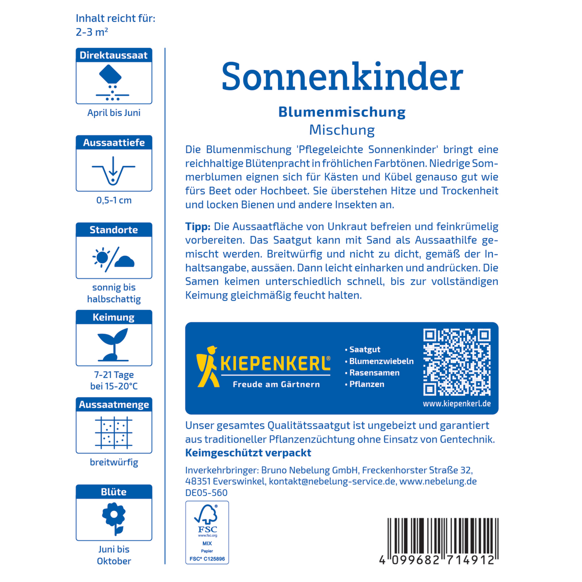Blumenmischung 'Pflegeleichte Sonnenkinder'