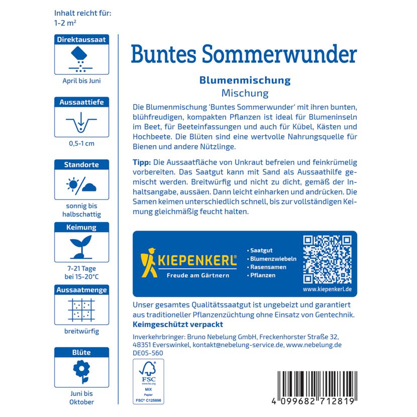 Blumenmischung 'Buntes Sommerwunder'