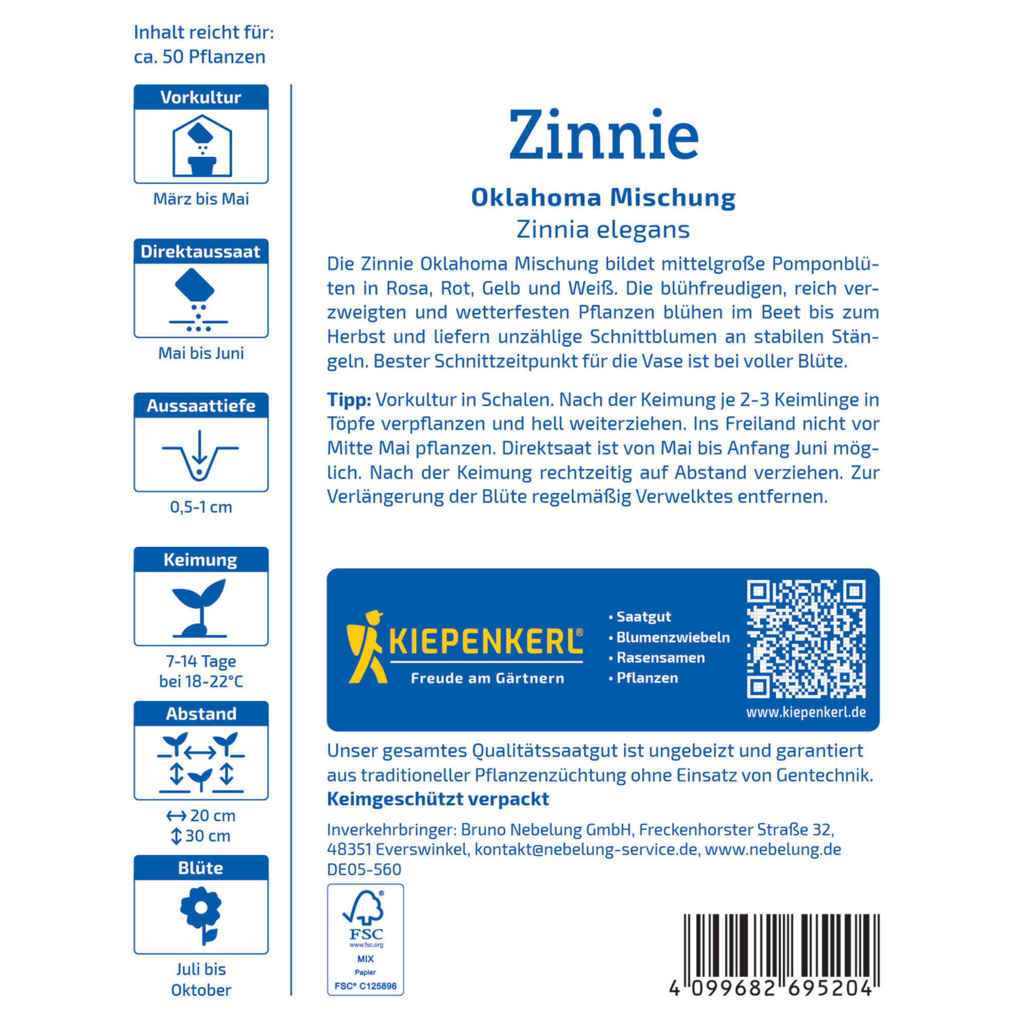 Zinnie 'Oklahoma Mischung'