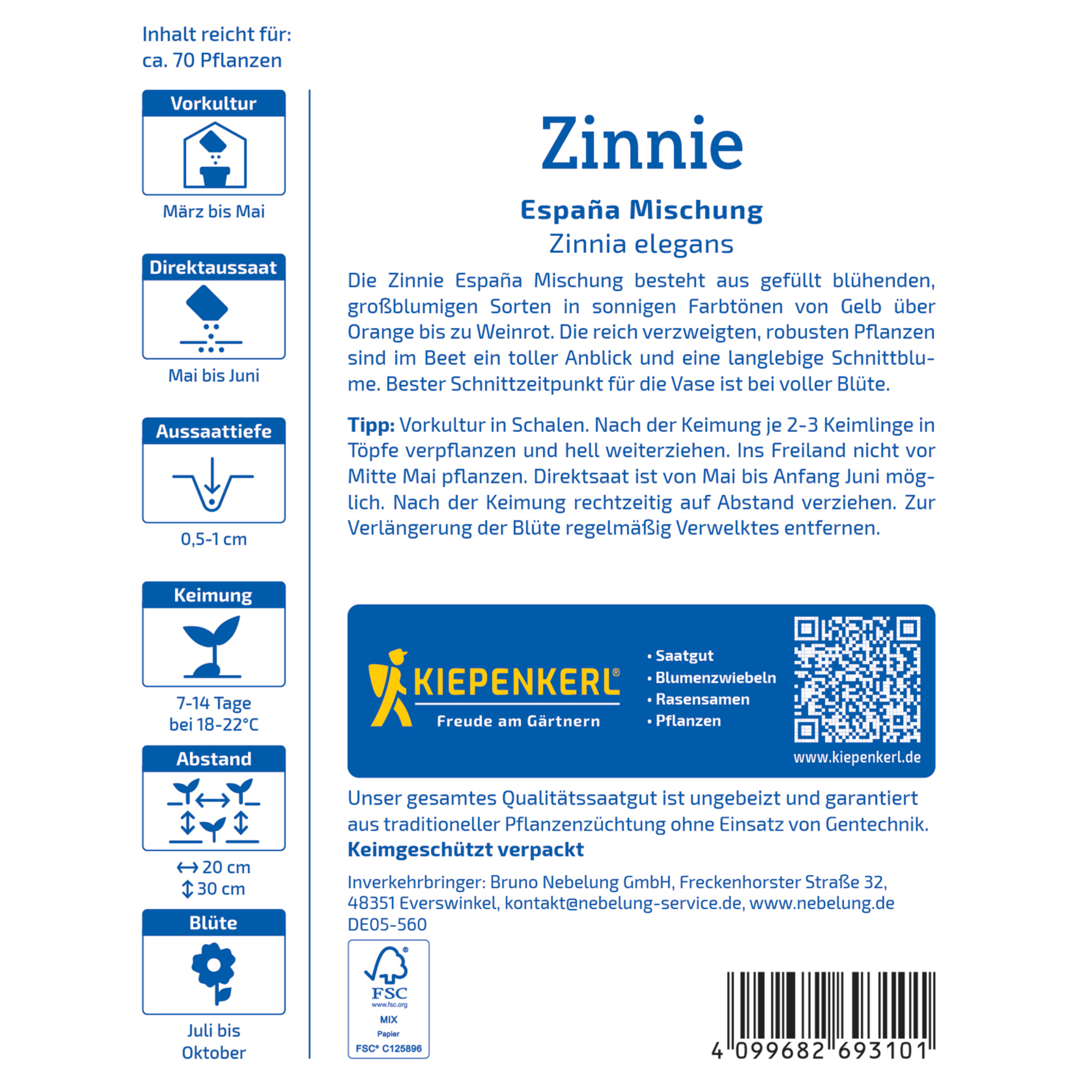 Zinnie 'Espana Mischung'