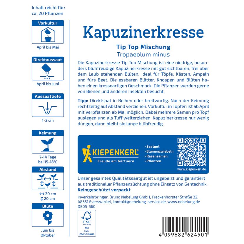 Kapuzinerkresse 'Tip-Top Mischung'
