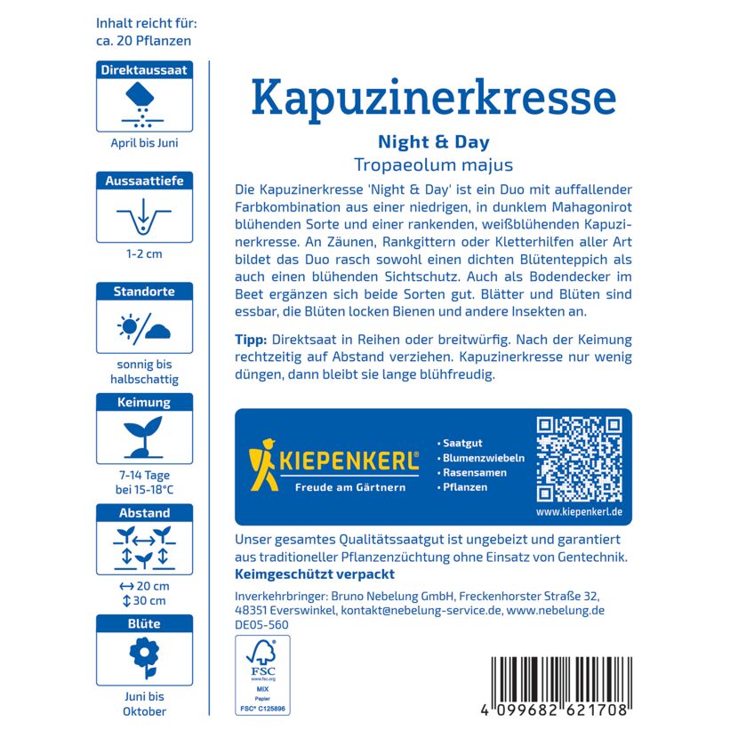 Kapuzinerkresse 'Night & Day'