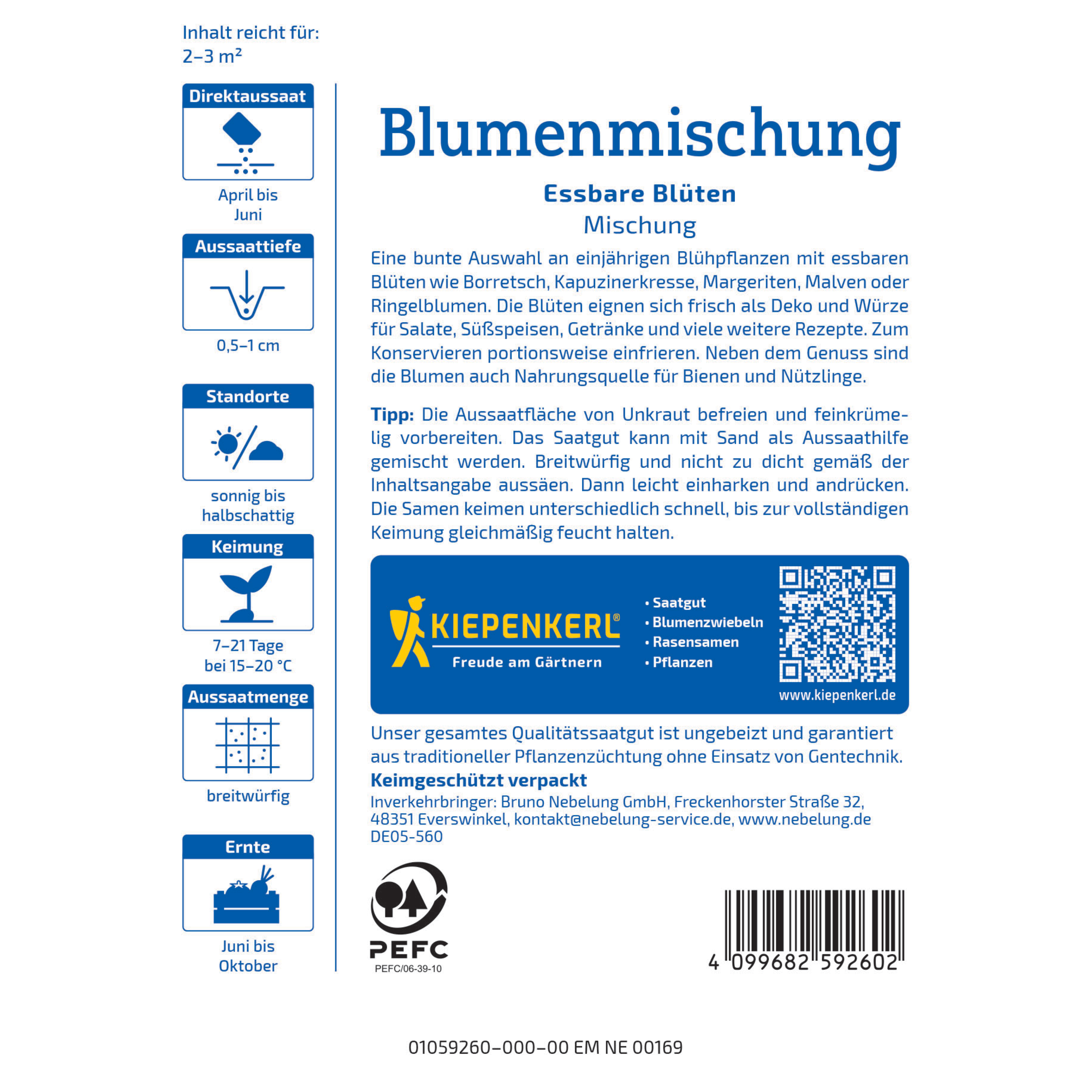 Blumenmischung 'Essbare Blüten'