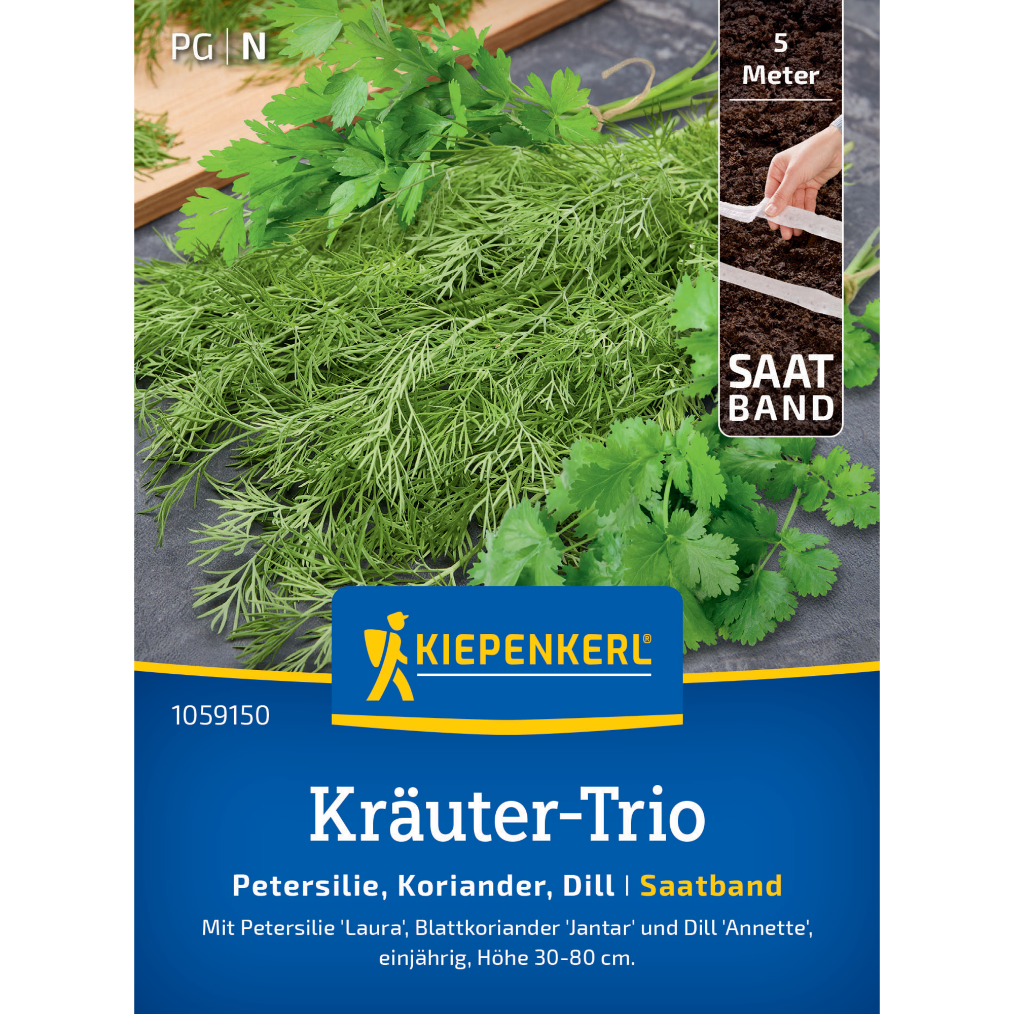 Kräuter-Trio Saatband 5 m