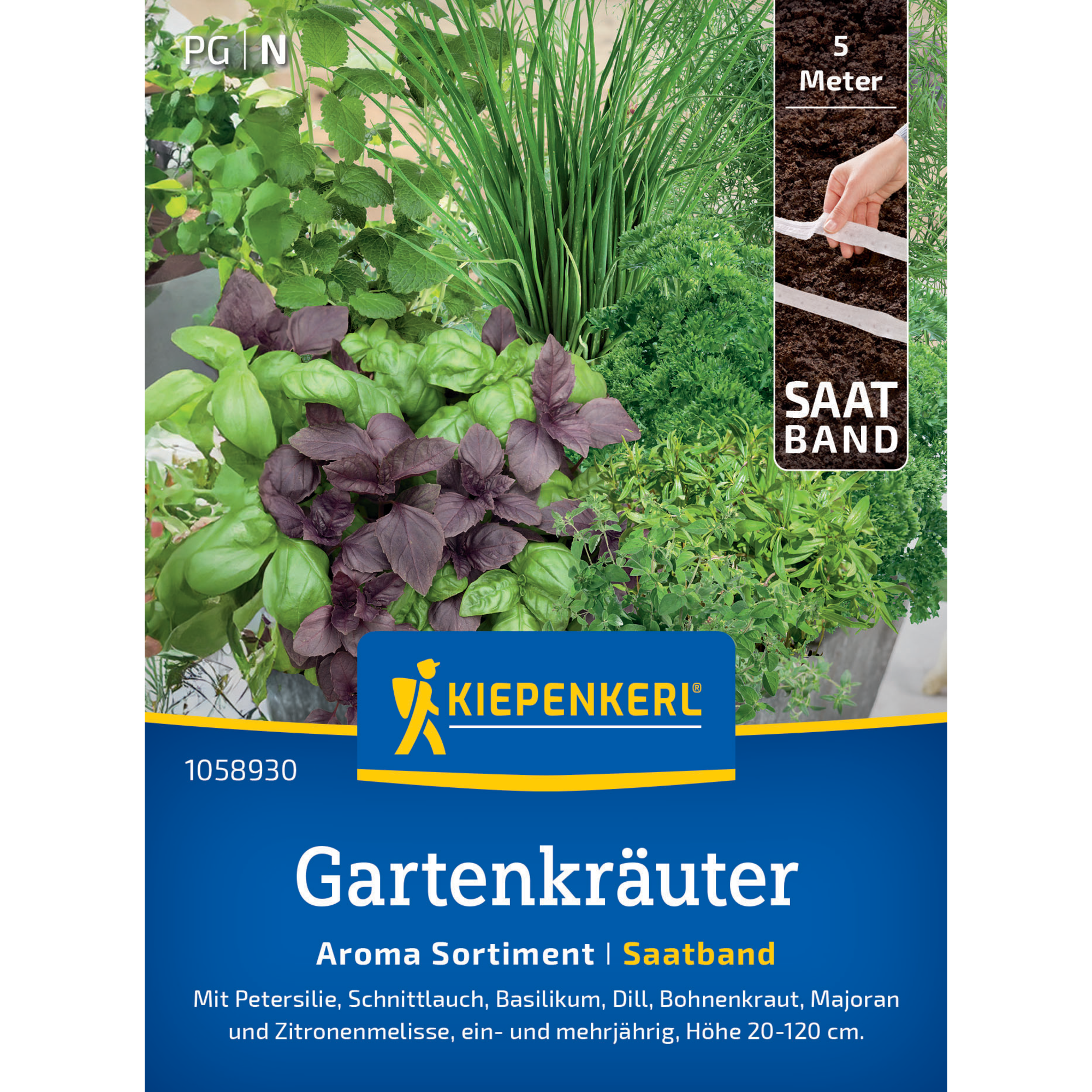 Gartenkräuter 'Aroma Sortiment' Saatband 5 m