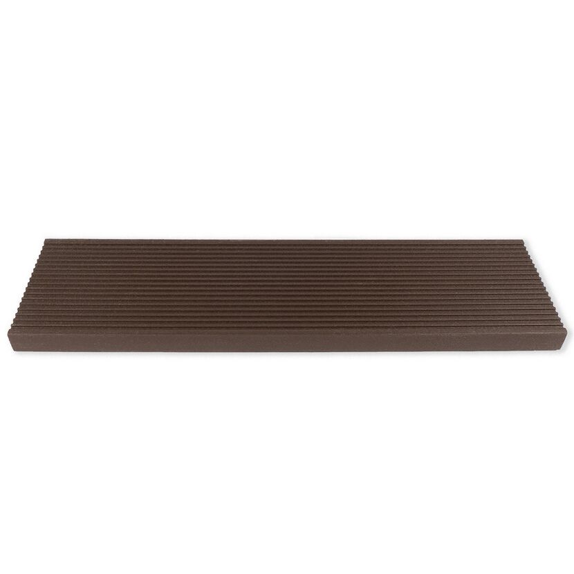 Außentreppe 'Gardentop' dunkelbraun 7 Stufen 80 cm mit Geländer