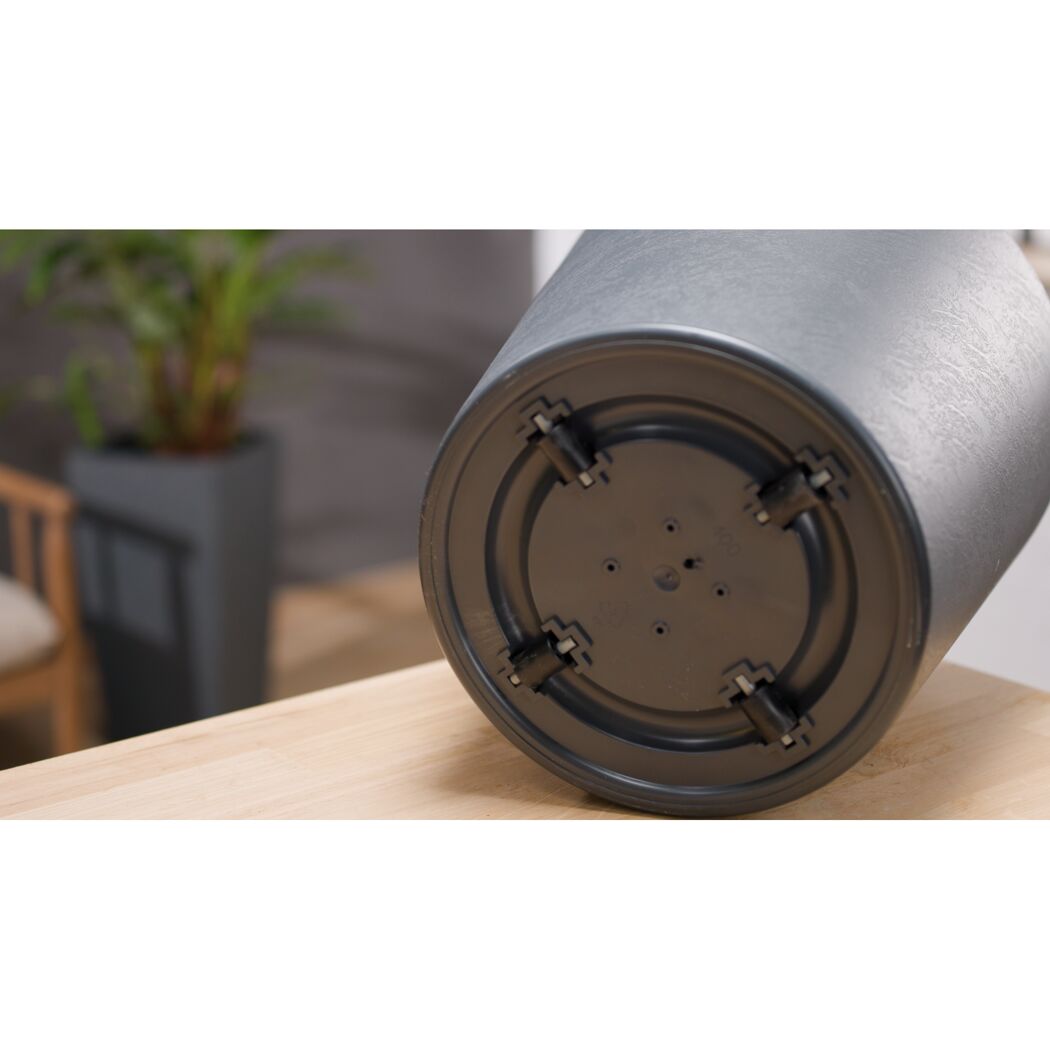 Bewässerungstopf 'Lunaris' weiß Ø 40 cm mit Bewässerungssystem