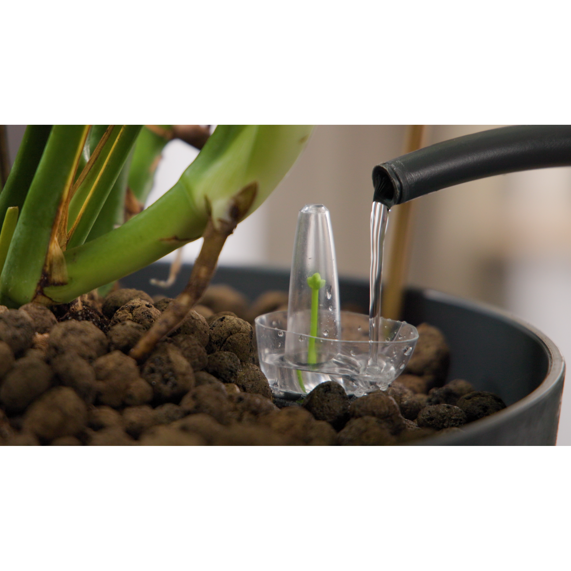 Bewässerungstopf 'Lunaris' weiß Ø 40 cm mit Bewässerungssystem