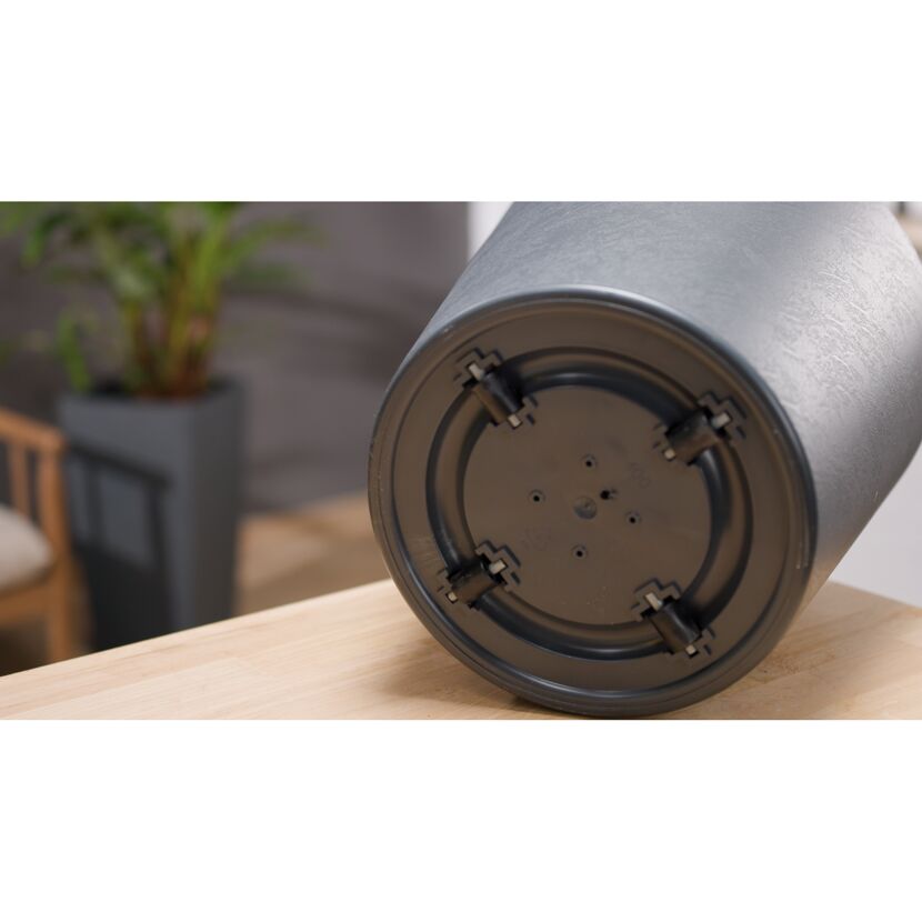 Bewässerungstopf 'Lunaris' anthrazit Ø 40 cm mit Bewässerungssystem