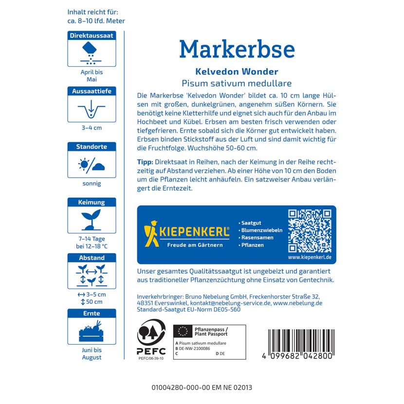 Markerbse 'Kelvedon Wonder'
